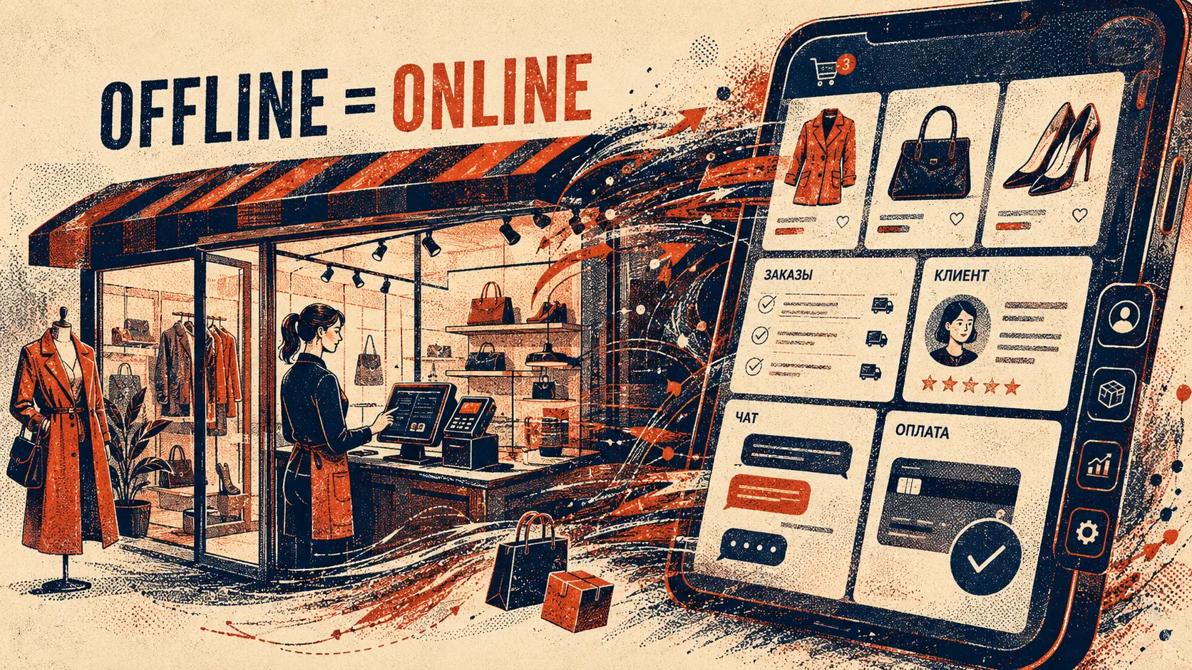 Оболочка для продаж в бутиках: офлайн = онлайн
